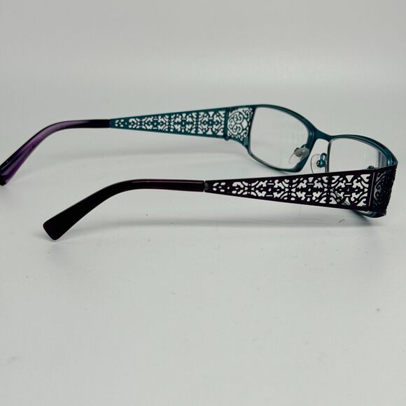 Vivian Morgan Eyeglasses Frames 803 Purple Torq Rectangle 49-16-130 H13858 - Picture 4 of 7